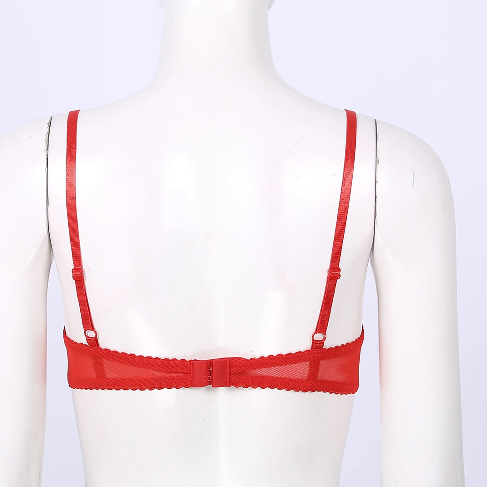 Ultrathin Bra Brassiere Sexy Underwear Plus Size Half Cup Transparent Underwired Women Lingerie White Lace Bras Hollow out 241105