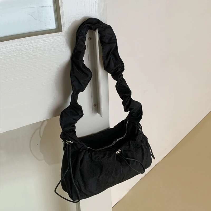 Simple Fashion Fold Shoulder Vintage Casual Designer Underarm Crossbody Bag Women 2025 New Handbags High Quality