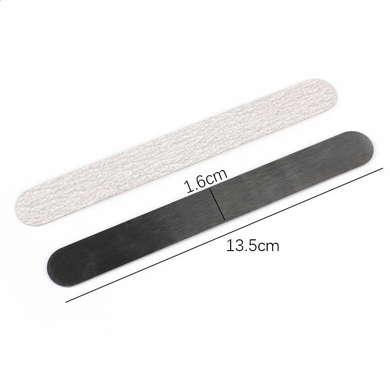100200Pcs 13.5CM Mini Replaceable Nail File Self-adhesive Removable Sandpaper Pads Metal Handle 100180240 Emery Board Buffer 241105