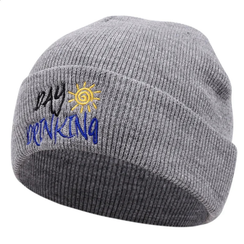 Selling y Winter Warm Beanie Hat Knitted Embroidery Cotton Skullies Beanies Outdoor Leisure Bonnets for Women Men 241105