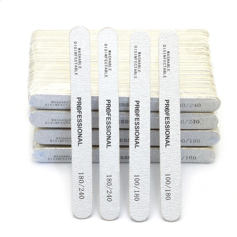 100Pcs Professional Nail Files 100180240 Grinding Polishing Manicure Pedicure Double-sided Nail Buffers Tool Lixas Para Unhas 241105