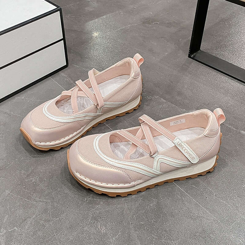 Women Mesh Flats Shoes Mary Jane Sport Ballet Dance Sandals Casual 2024 Trend New Brand Dress Shallow Running Cozy atos Mujer
