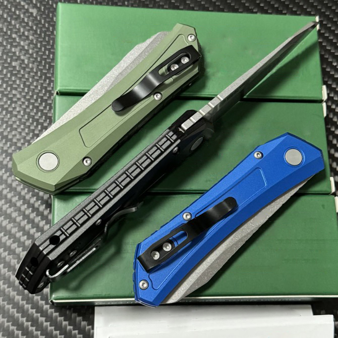 High Quality DS101 Folding Knife CPM-MagnaCut Stone Wash Tanto Blade Aviation Aluminum Handle Outdoor Camping Hiking Fishing EDC Pocket Knives