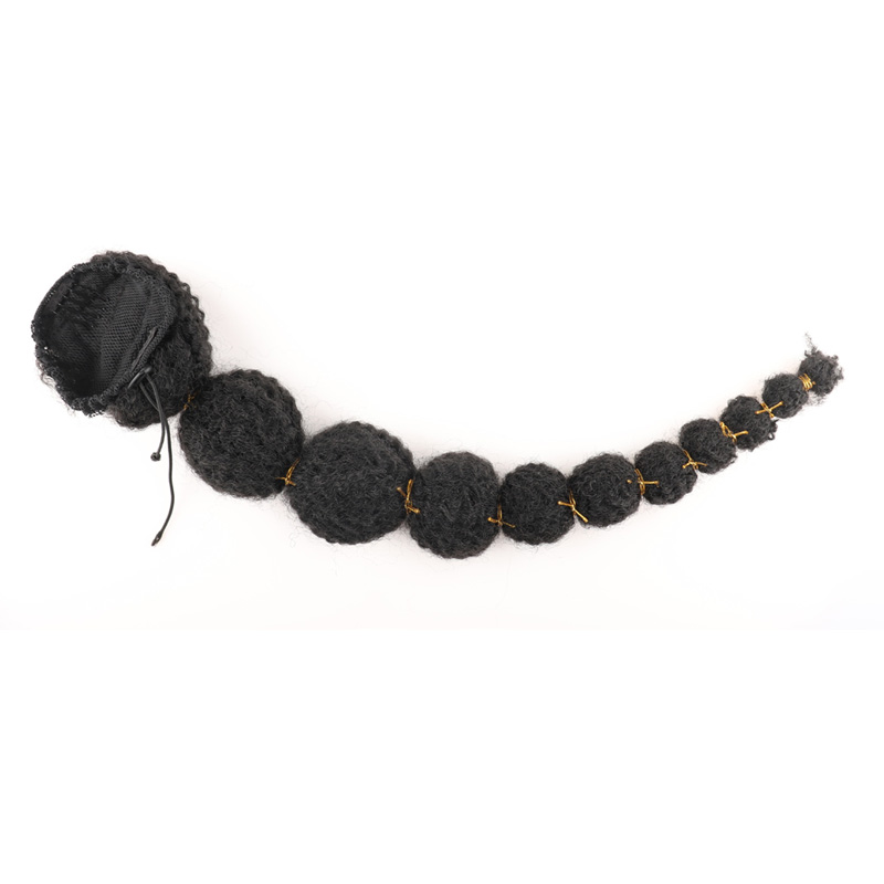 18 Inch Lantern Ponytail Rope Lantern Ponytail Caterpillar Bubble Ponytails Draw Rope Synthetic Hair