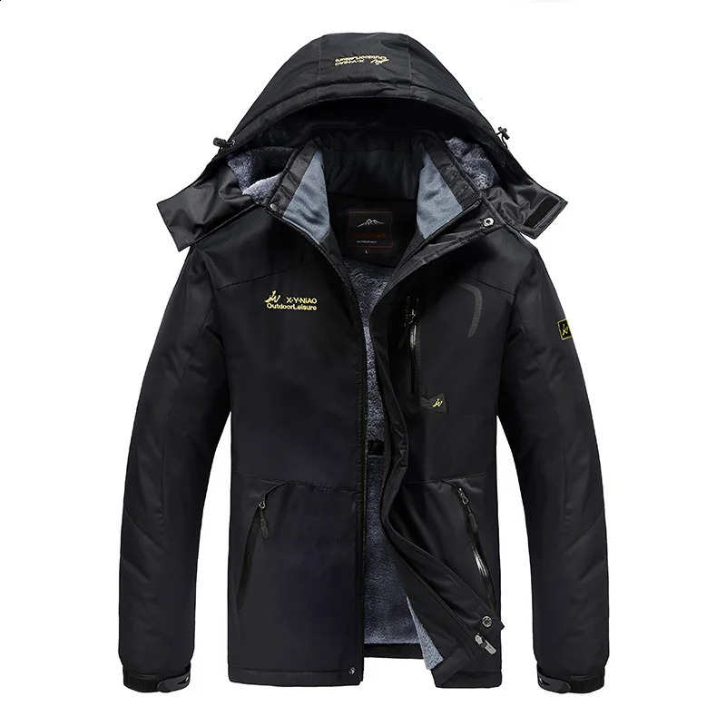 TRAF Mens Winter Padded Thickened Cold Warm Rushing Jacket Large Size Windproof Waterproof Mountaineering Cotton Clothing L8XL 241105
