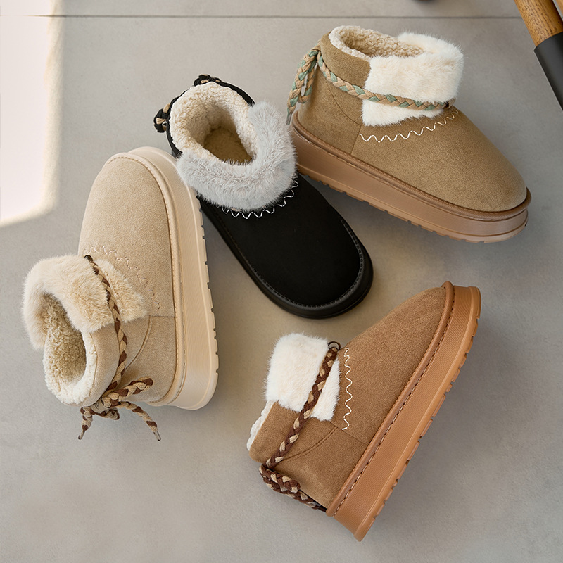 2024 new free shipping designer boots snow fur furry flurry winter boots ankle shoes platform martin boot womens booties
