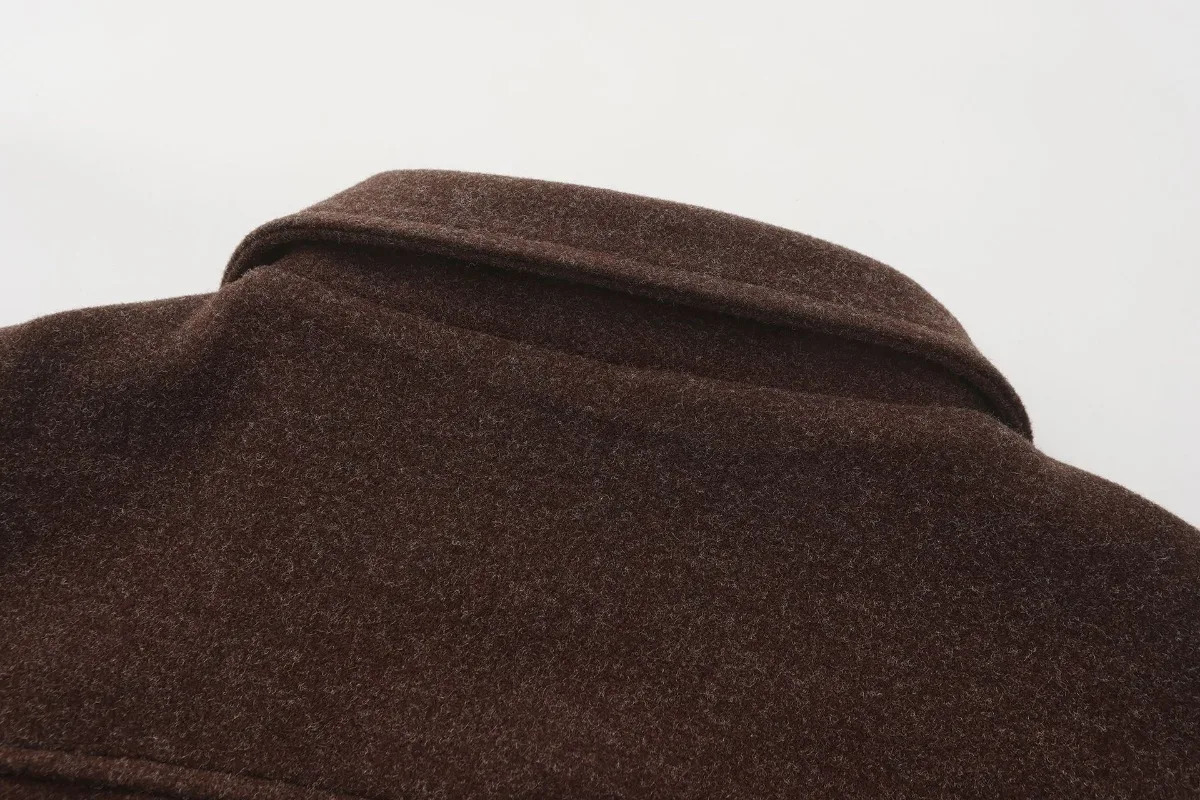 Mens Autumn Winter Woolen Jackets Fashion Business Casual Slim Solid Wool Coats Street Outdoor High Quality Outerwear 241104