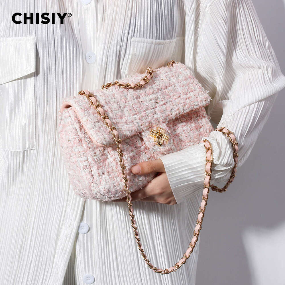 Designer Bag CHISIY Original Handmade Small Fragrance, European And American Chain, Fashionable Commuting Shoulder Bag, Handbag