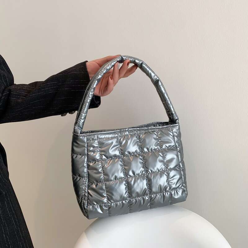 Designer Bag Quilted Female Hand Bag Embroidered Plaid Cotton Tote Bag Fashion Simple Lightweight Portable Solid Color For Weekend Vacation handbag