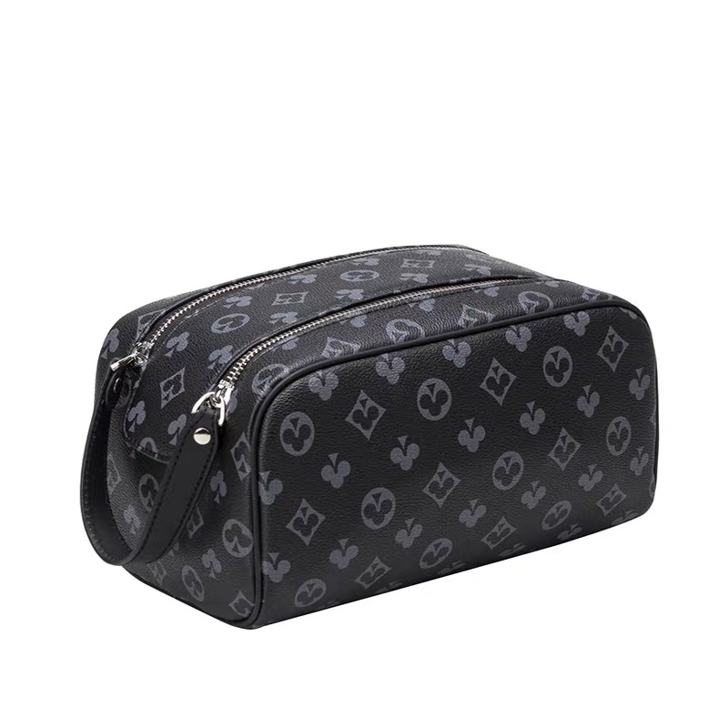 Luxury Brand Cosmetic Bags Designer Women Makeup Bag Double Zipper Hanging Bathroom Wash Bag Multifunctional Travel Toiletry Bag