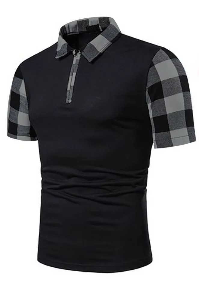 2024 Summer New Mens Casual Short Shirt Office Fashion Collar T-shirt Mens Tiki Shirt Mens Clothing W241104