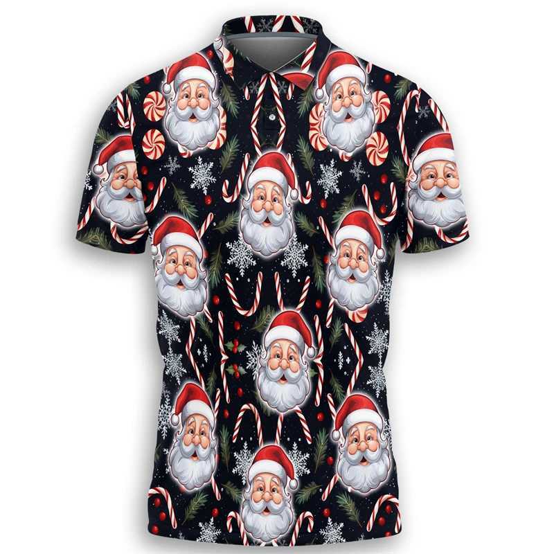 Fashionable Santa Claus 3D printed shirt hip-hop mens T-shirt interesting design boys shirt Merry Christmas gift short Slve W241104