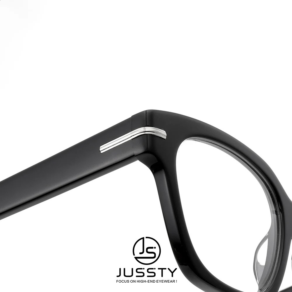 JUSSTY Optical Myopia Prescription Glasses Frame Men Square Acetate Eyeglasses Frame Women Transparent er 241105