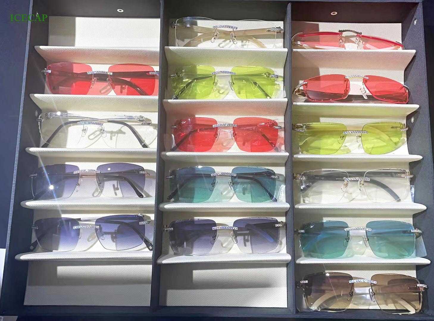 y2k Sunglasses Clear Eyewear Glasses Classic White Lens Accept Custom VVS Moissanite Men Women Fashion Jewelry