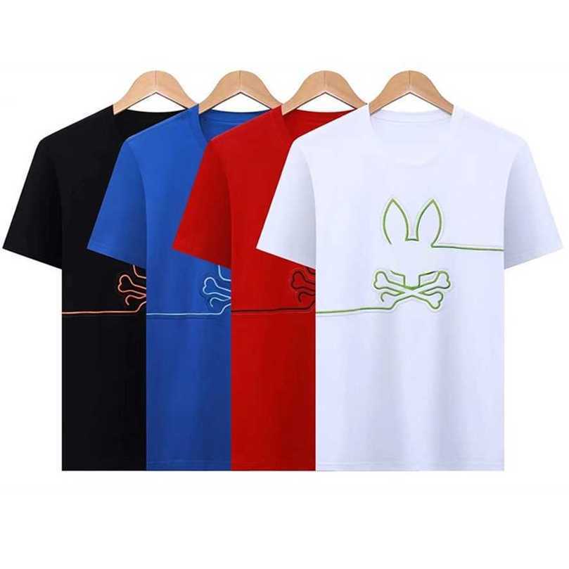 Mens t Shirt Tops T-shirts Sporty Womens Tees Trends Designer Cotton Short Sleeves Luxury Phycho Bunny Tshirts Clothing Ze6f