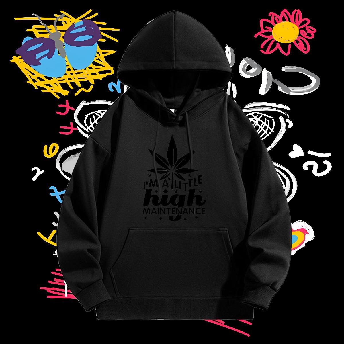 Fashion New Man Hoodie Drawstring Long Sleeve Unisex Couples Hoodie Custom Big Size Hoody Anime Printing Street Velvet Thick