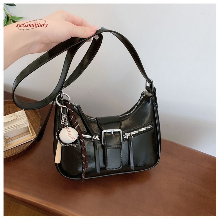 Motorcycle women's minimalist casual business trend, underarm bag, fashionable high-end texture, shoulder bag #38 swissmilitary