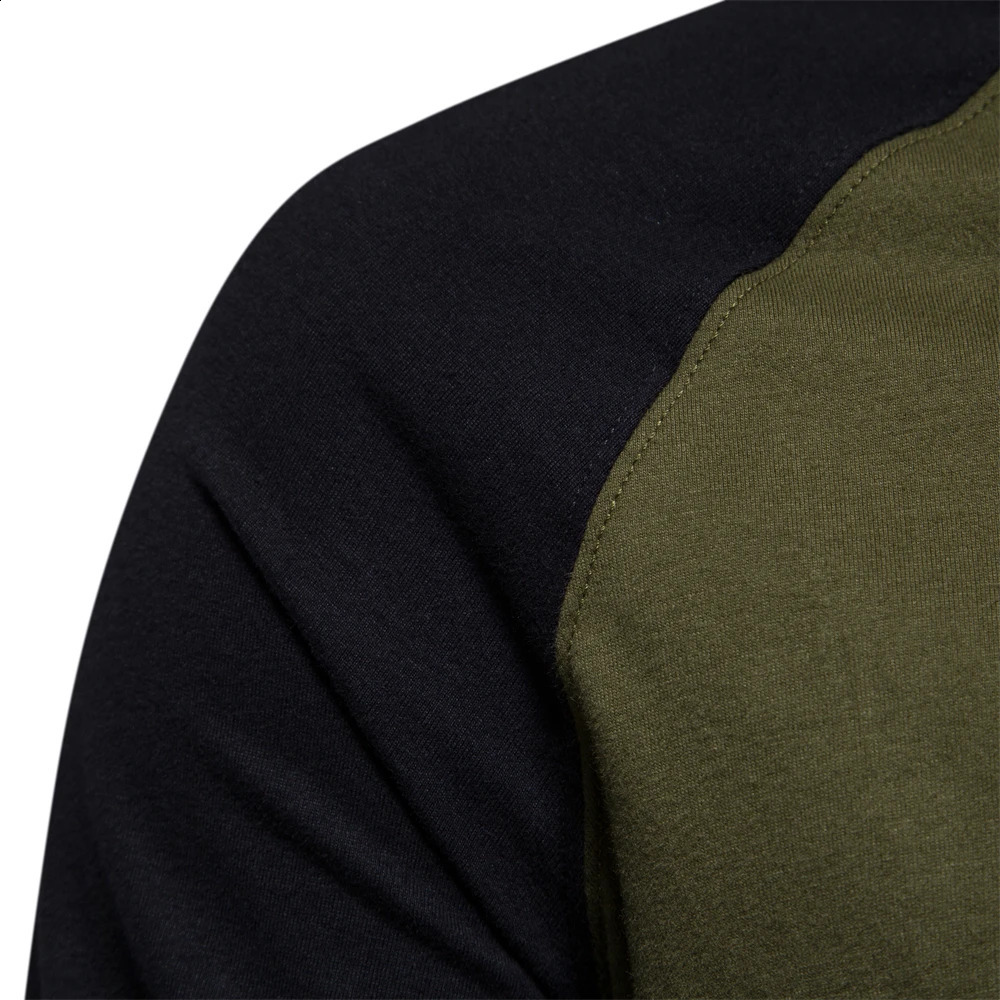 AIOPESON Mens Tshirts 100 Cotton Long Sleeve Oneck Pactwork Casual T shirts for Men Spring Tees Clothing 241105