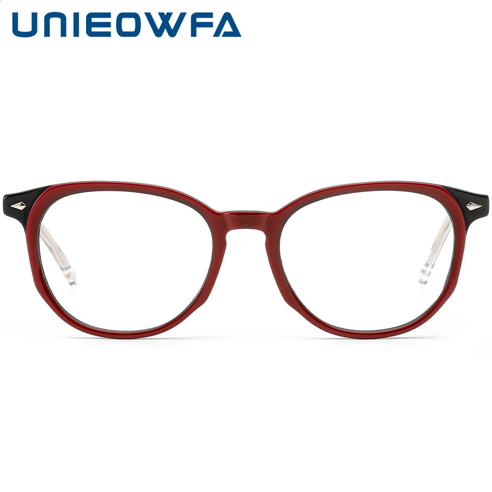 Acetate Optical Prescription Eyeglasses Frame Women Retro Round Myopia Glasses Frame Polarized Magnetic Clip on Sunglasses 241105