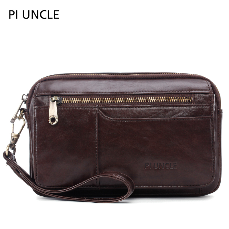 Retro Genuine Leather Men's Business Handbag Multifunctional Casual Top Layer Cowhide Leather Bag