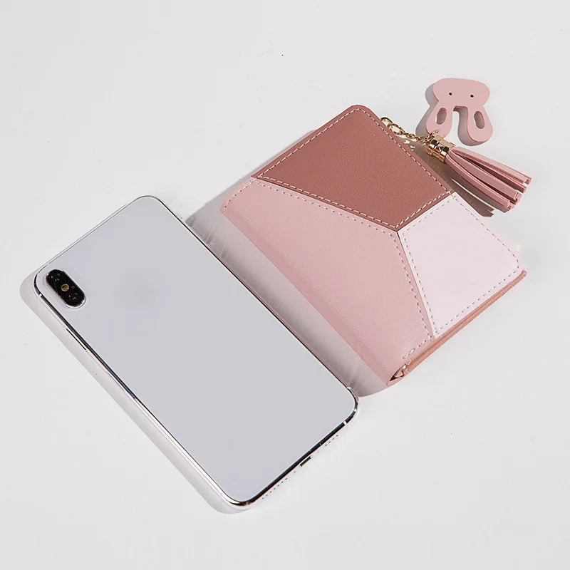 Women Fashion Short Wallet Coin Purse for Card Holder Small Ladies PU Leather Female Twofold Hasp Mini Cute Clutch 241029