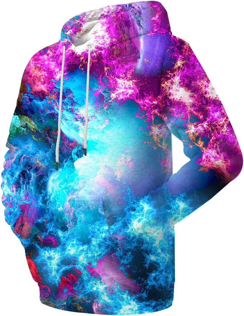 Hoodie for Mens Womens Neutral Pattern Printed Hoodie 3D Colorful Novel Design Long Sleeve Sweater with Pocket Graphic Cool Trend
