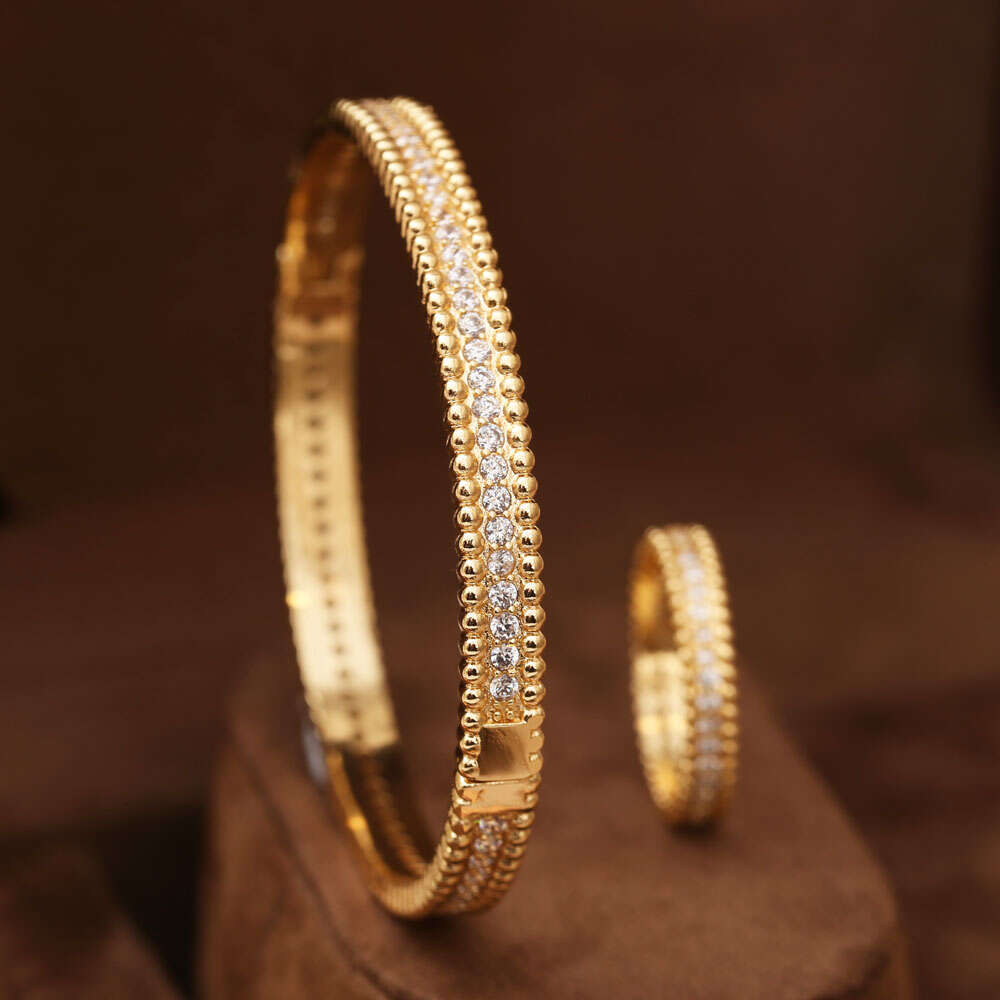 Women's Sparkg zircon star bracelet ring 2pcs sets high quality temperament fashion accessories