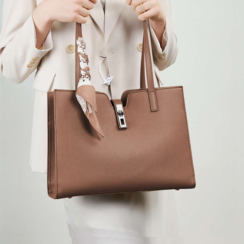 Designer Bag Burminsa 3 Layers Cowhide Genuine Leather Large Tote Handbags For Women 2024 Trend Designer Office Ladies Commuter Shoulder Bags