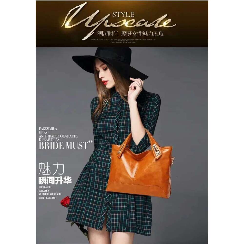 Designer Bag Purse New Fashion And Simplicity Women's Bag Oil Wax Skin Women's One Shoulder Crossbody Handbag Wholesale Handbag Leather Good