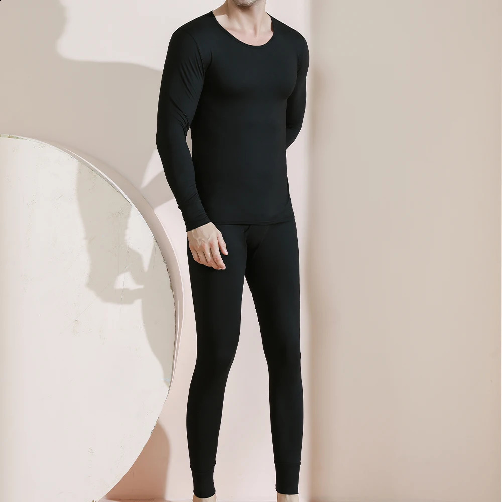 Long Johns Thermal Underwear Set for Men Fleece Lined Base Layer Set for Cold Weather Top Bottom S-2XL 241105