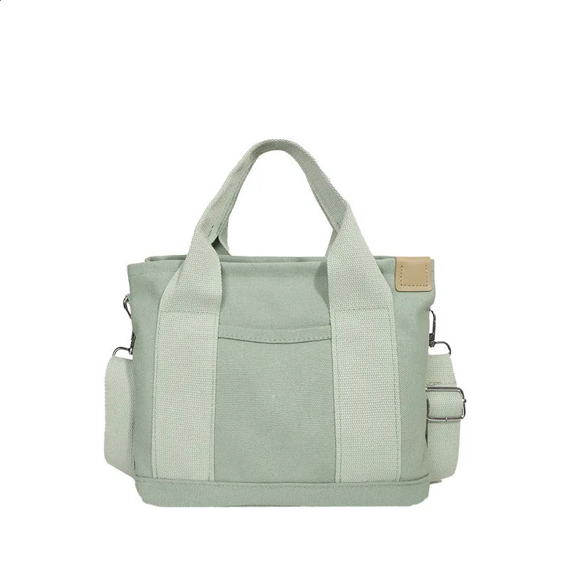 Simple small canvas bag suitable for women Japanese OL ladies bento bag womens cross body bag mini handbag Bolsos 241105