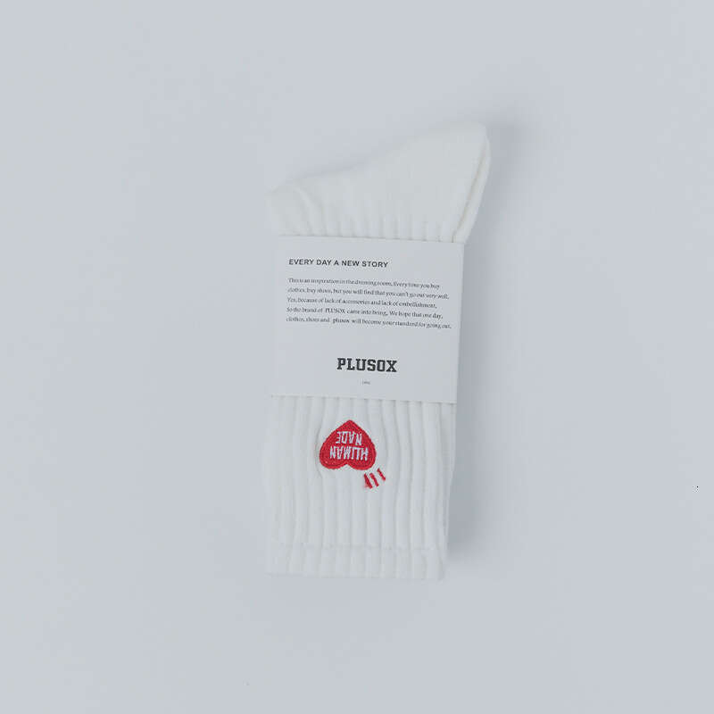 shanshi men socks Plusox Long Mid High Top Knitted Men's and Women's Mesh Love Little Red Heart Embroidered Sports Socks