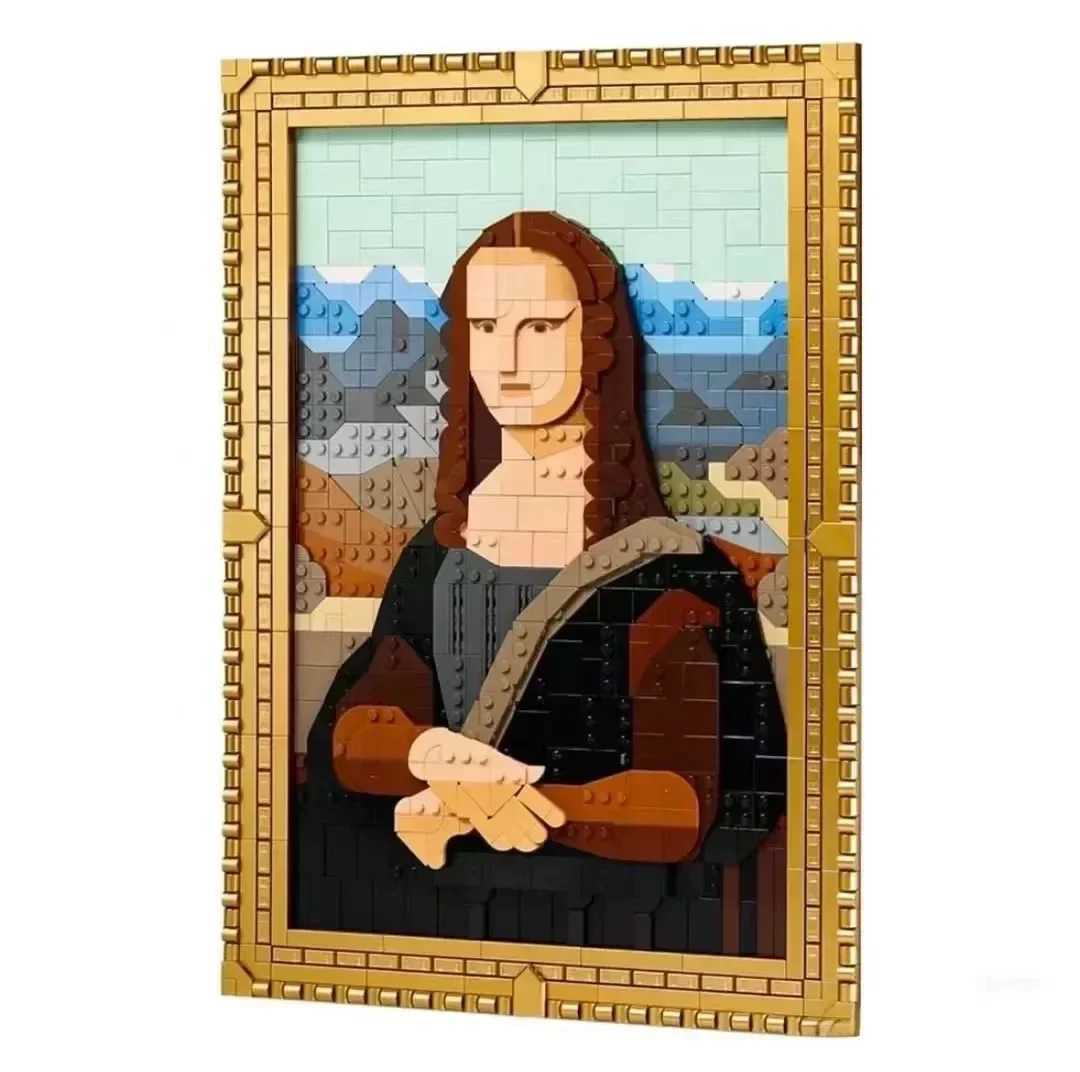 Free shipping 2024 NEW 31213 Art Mona Lisa Building Blocks World Famous Painting 3D Model Assemble Bricks Toys Christmas Gift Home Decor