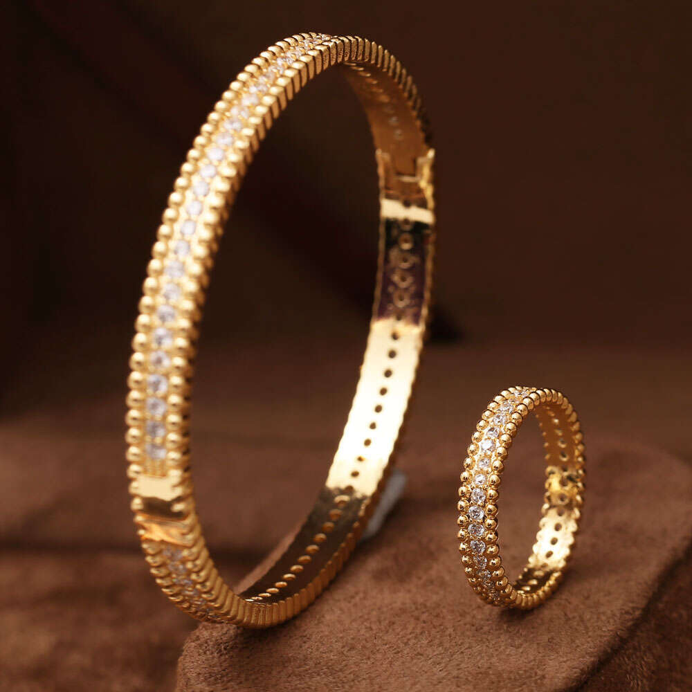 Women's Sparkg zircon star bracelet ring 2pcs sets high quality temperament fashion accessories