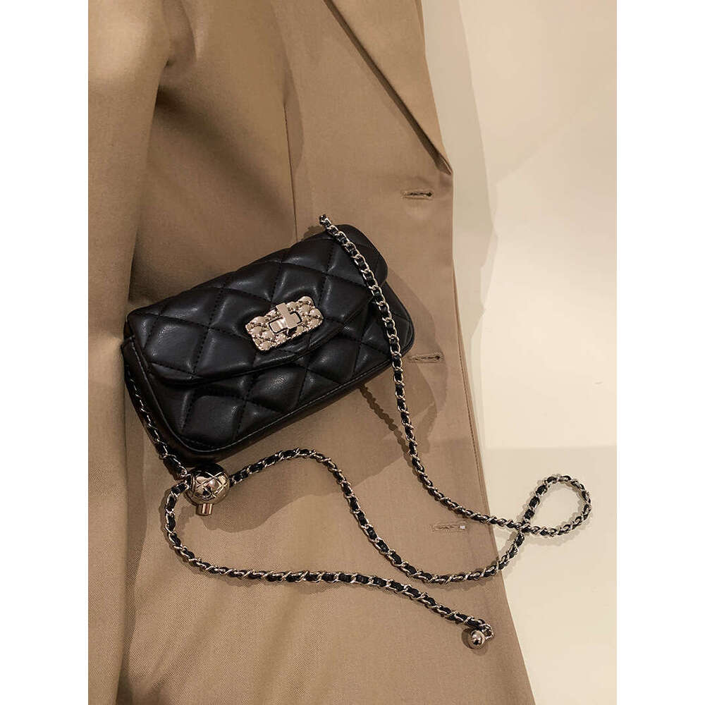 Designer Bag Nanfeng Shop, Small Fragrant Wind Women's Bag, Lingge Small Gold Ball Chain Bag, Small Square Bag, And Versatile Crossbody Bag