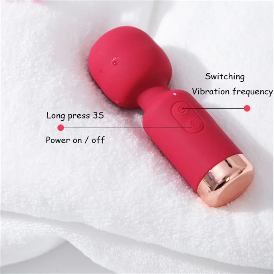 Powerful Mini Clitoris Vibrators Recharge Magic Wand AV Vibration Massager Sexual Wellness Erotic Adult Sex Toys For Women 241105