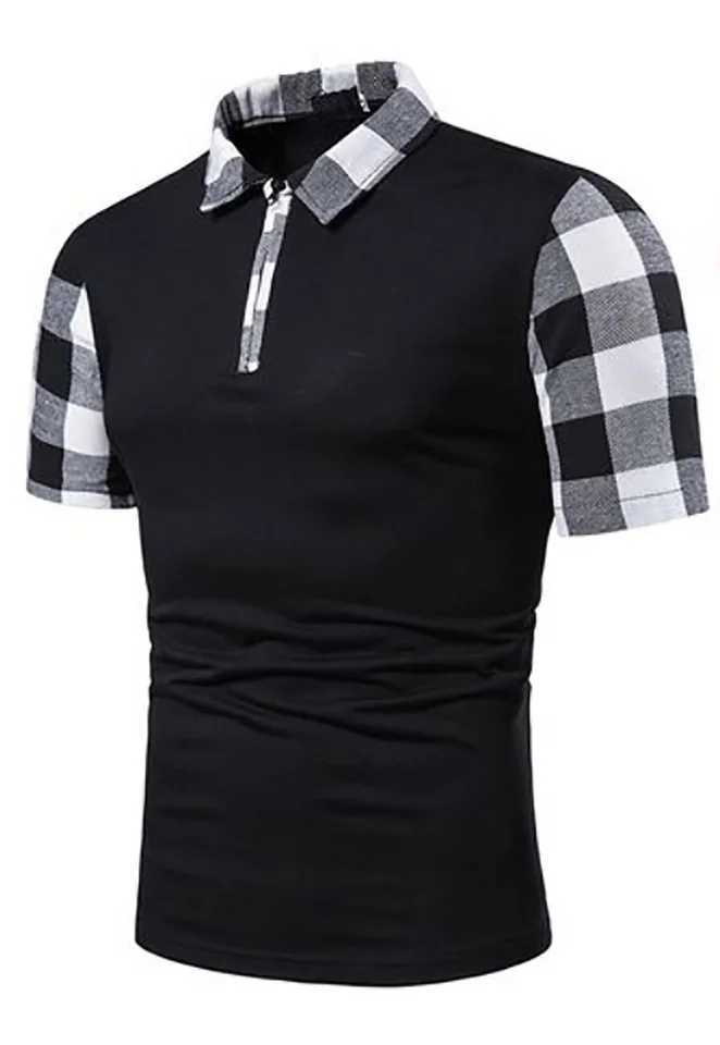 2024 Summer New Mens Casual Short Shirt Office Fashion Collar T-shirt Mens Tiki Shirt Mens Clothing W241104