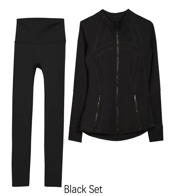 Women's Workout Yoga sets Jacket Define Align High Waist Sports Suit close High waist Pants leggings Long Sleeve Running have speed up Training Gym clothes tracksuit