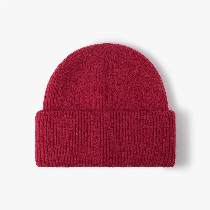 Winter Womens Rabbit Fur Sweet Warm Thickened Knitted hat Outdoor Ear Protection Windproof Breathable Beanie Fashion cap 241105