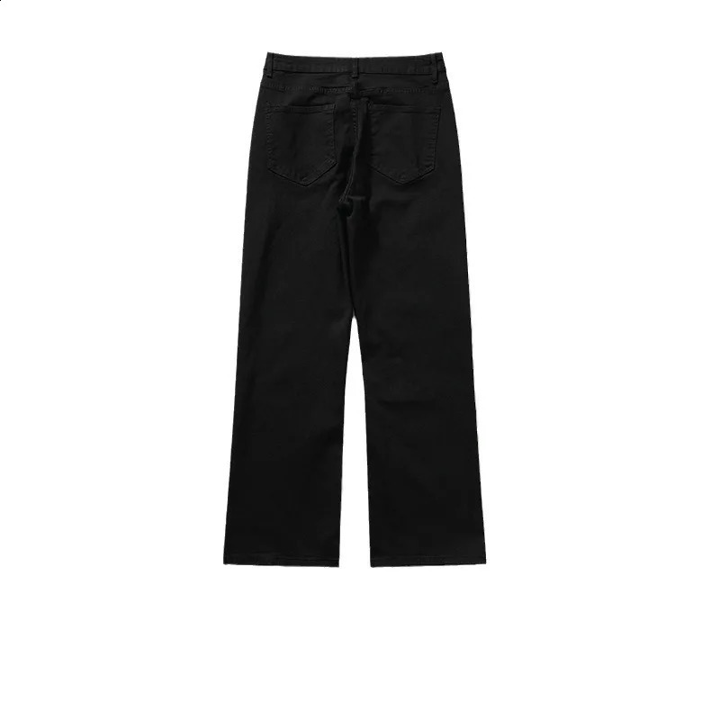 Mens Smoke Gray Jeans High Street American Vintage Vibe Baggy Denim Pants Microstretch Causal Youth Trend Trousers 241105