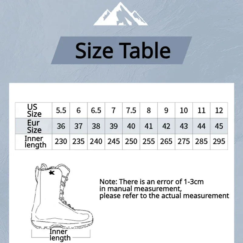2025 New Outdoor Ski Adult Winter Warm Ventilate Skiing Shoes Sport Gear Man Woman Non-Slip Snowboarding Snow Boots