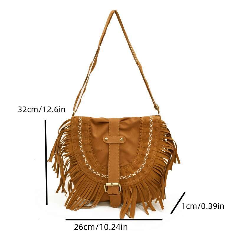 Designer Bag Tassel Bag Retro Western Cowboy Saddle Bag Minority Ethnic Style Crossbody Bag Women Travel Vacation Leisure Saddle bag