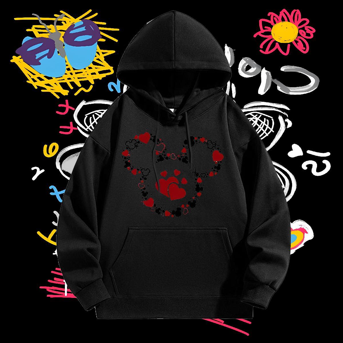 Customized Unisex Sweatshirts Breathable Drawstring Cool Couples Hoodie DIY Printed Top Pullover Hoodie Street wear Hip Hop Tech Fleece