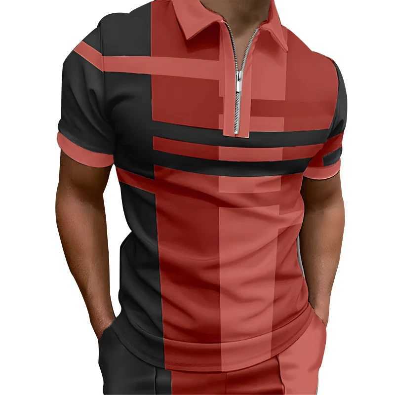 Mens Summer Short Sleve Magic Color Zipper Mens 100% Polyester Quick Drying Slimming Business Shirt Top W241104