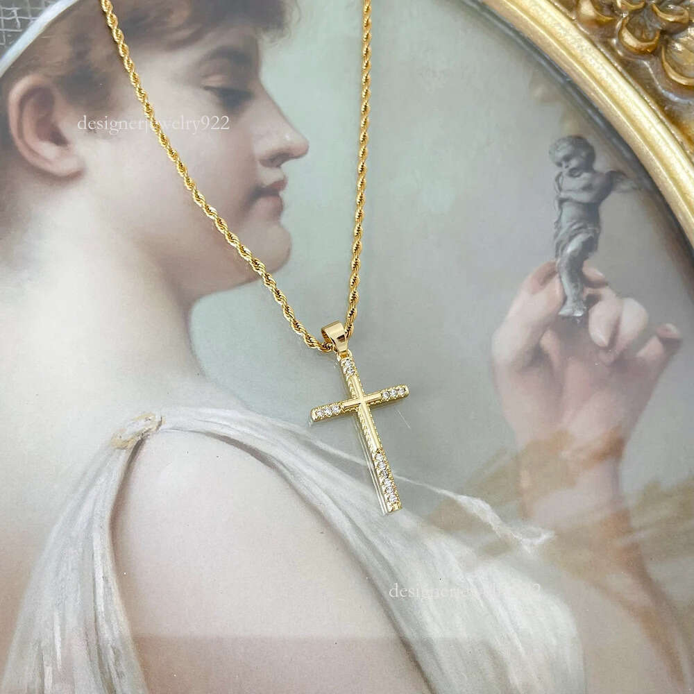 Pendant Chain Jewelry Minimalist Cross Rose Necklace Etsy New Product