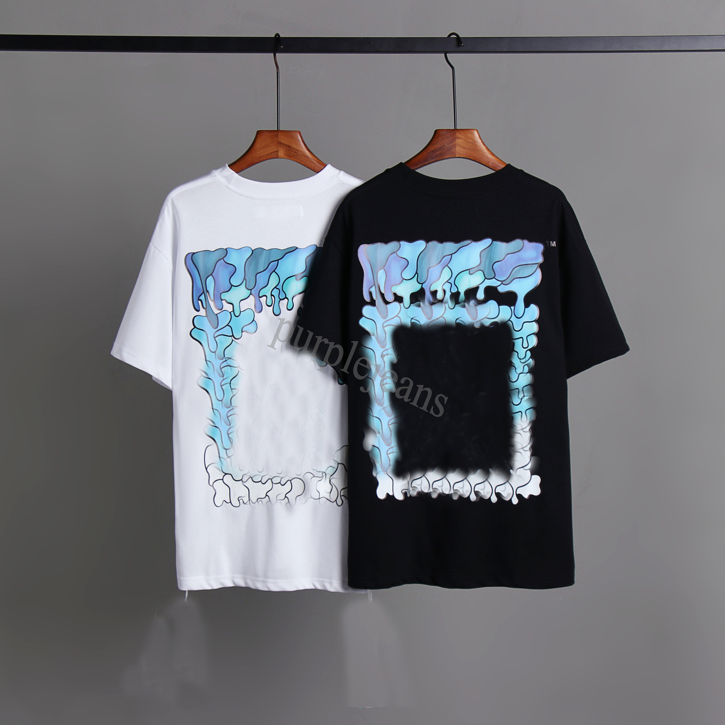 Mens T shirts designer tshirt Luxury offffes Letter Print Clothing White Shirts Women Loose Short Sleeve Tees Man Casual Cotton Shirt Sweatshirts Men tshirts