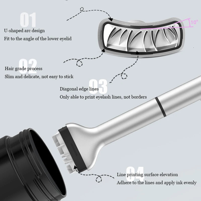 Dezone Lower Eyelashes Stamp Makeup Professionnelle Undereyelash Seal Eyeliner Pen Waterproof And Sweat Proof Eye Liner 2 In 1 241104