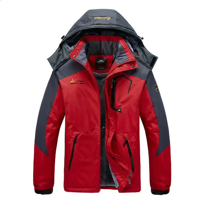 TRAF Mens Winter Padded Thickened Cold Warm Rushing Jacket Large Size Windproof Waterproof Mountaineering Cotton Clothing L8XL 241105