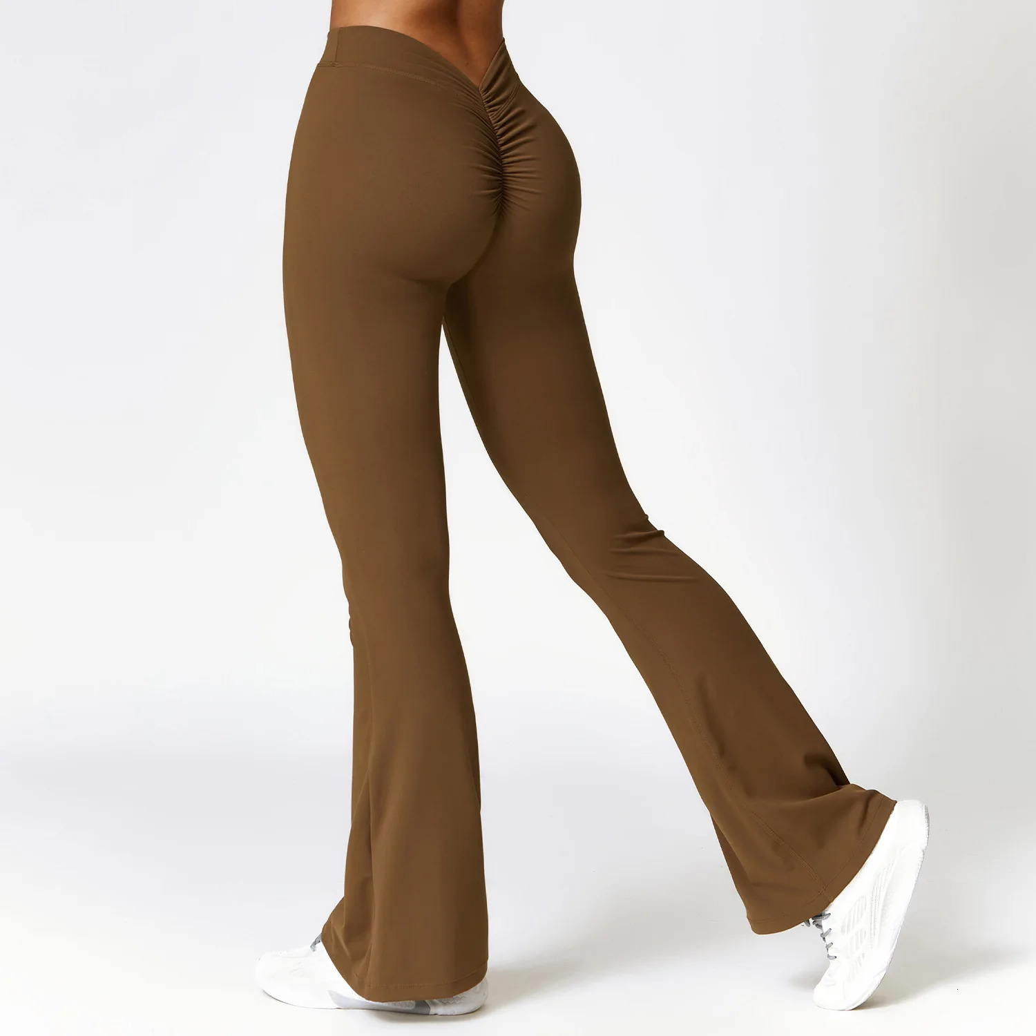 V-shaped Hip Yoga Pants Flare Leggings Women High Waist Wide Leg Pants Women Gym Fitness Sports Flared Pant Dance Trousers 241104