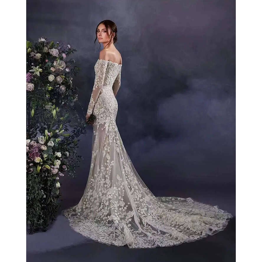 Wedding Dress Newest Mermaid For Bride In With Long Sleeves Sweetheart Necke Custom Made Plus Sizes Vestidos De Novias
